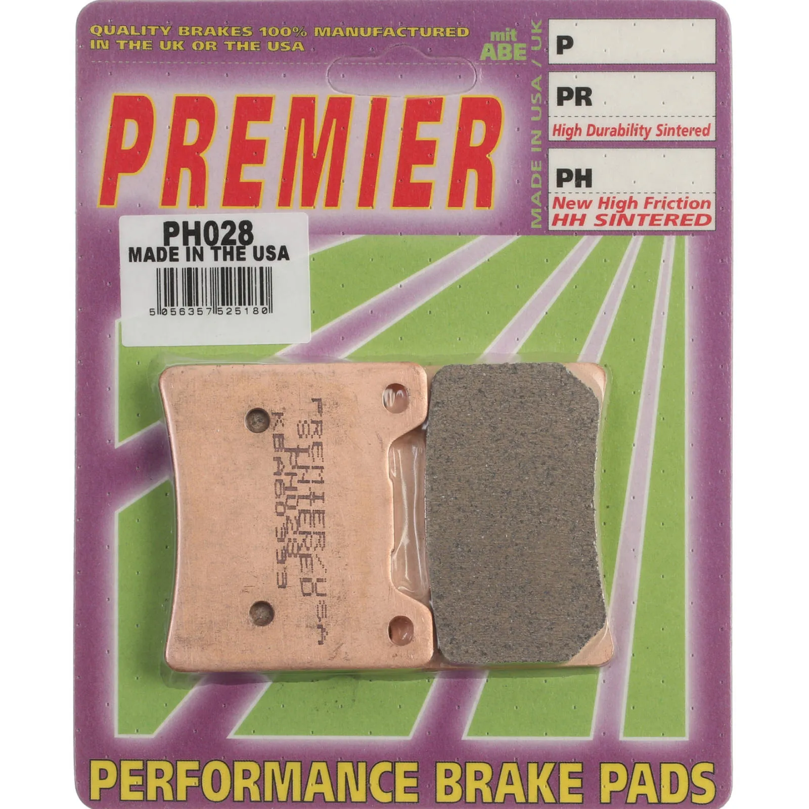 PREMIER BRAKE PADS HI-PERF SINT PH028 - YAM