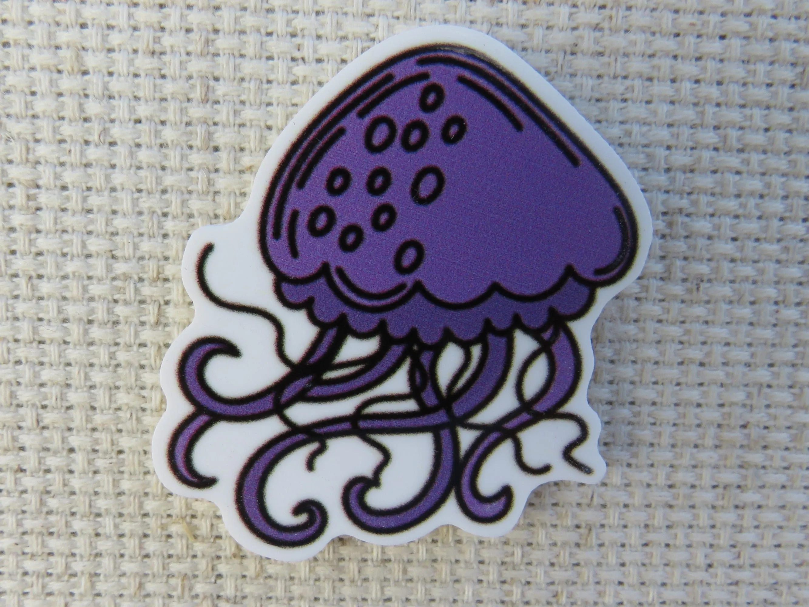 Purple Jelly Fish Needle Minder, Cover Minder, Magnet
