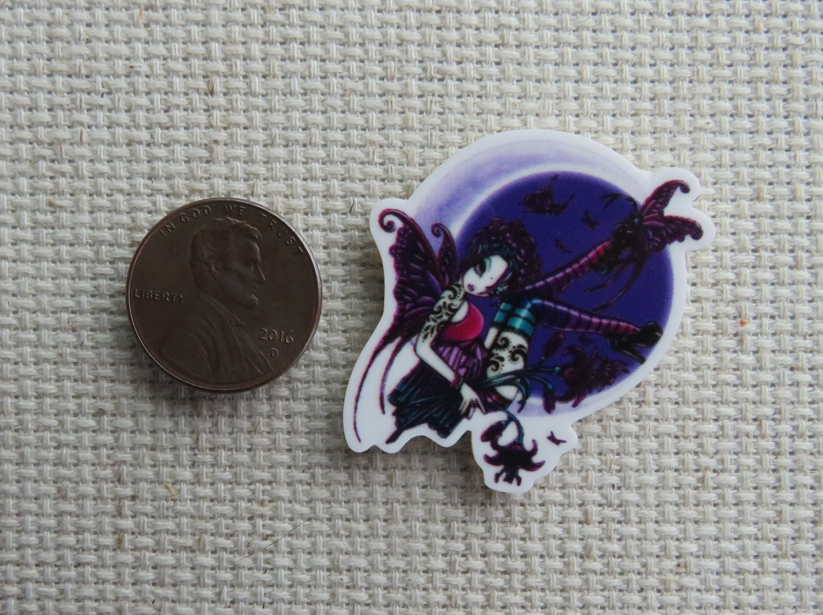 Purple Moon Fairy Needle Minder, Cover Minder, Magnet