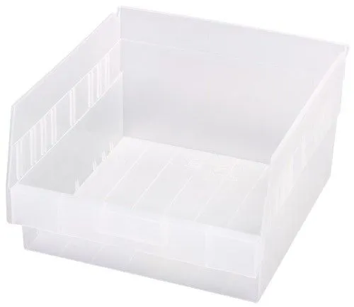 Quantum QSB209CL Store-More Clear-View Shelf Bins, 11.13" x 11.63" x 6"
