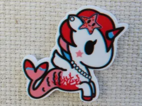 Red Unicorn Mermaid Needle Minder, Cover Minder, Magnet LAST ONE!