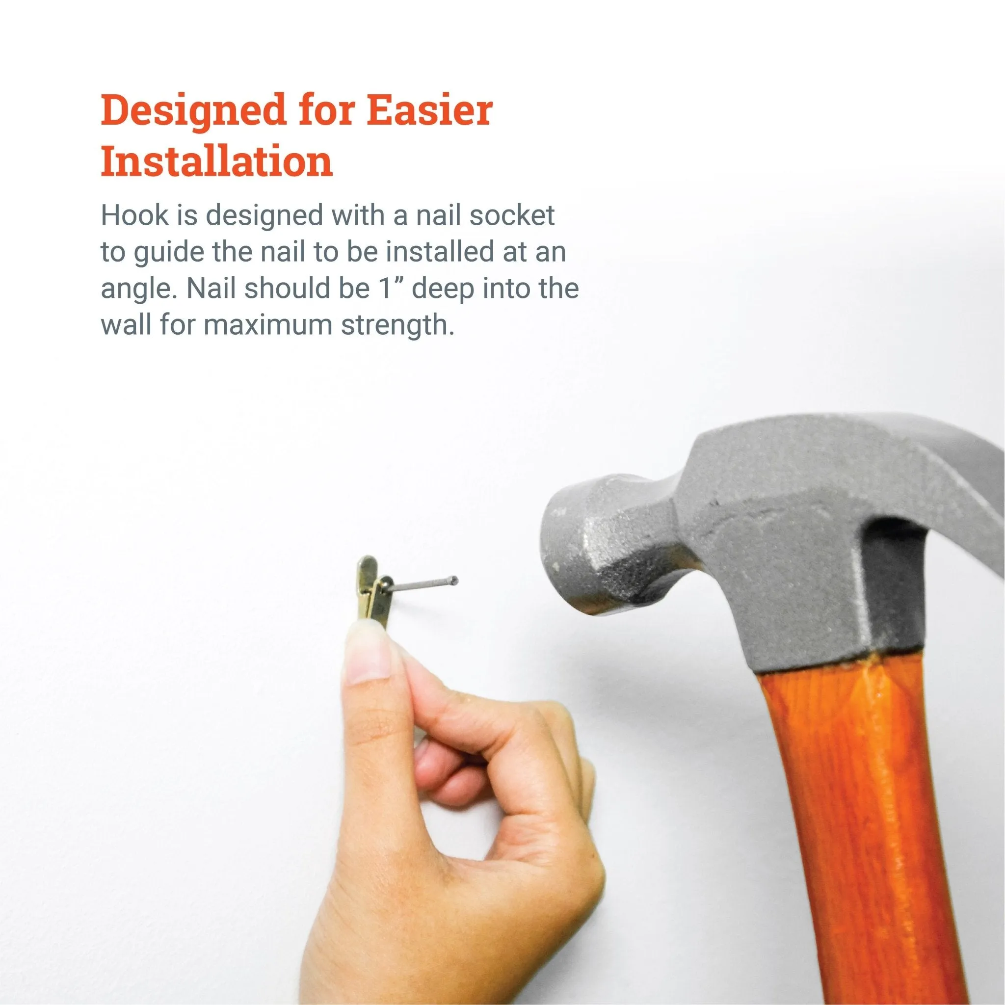 Replacement Hook/Nail Pair for Small or Metal Wall Buddies