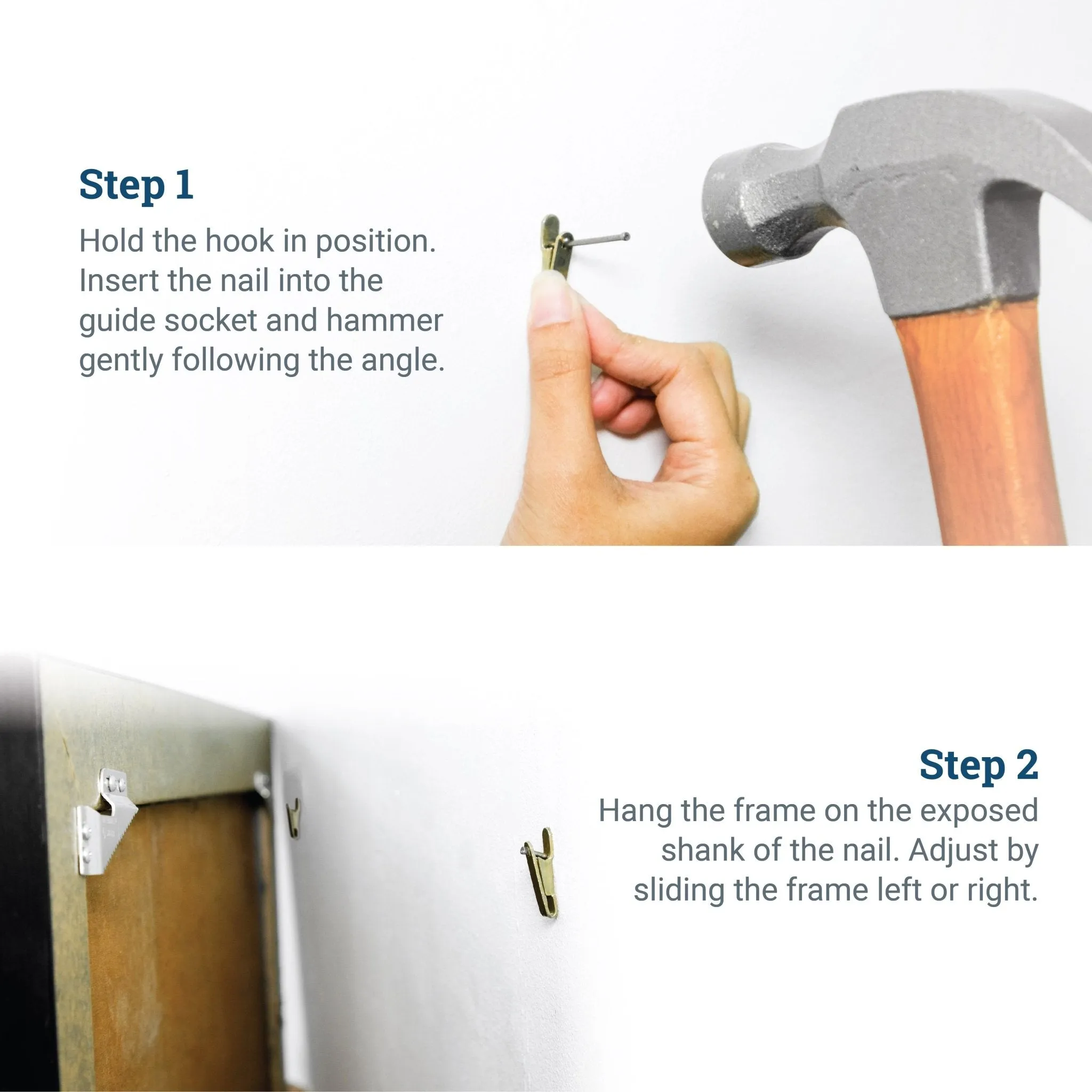 Replacement Hook/Nail Pair for Small or Metal Wall Buddies