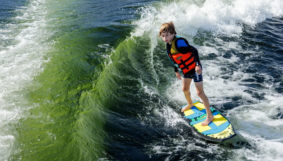 Ronix Sonic Skimmer Youth Wakesurf Board | Green Squidhawk
