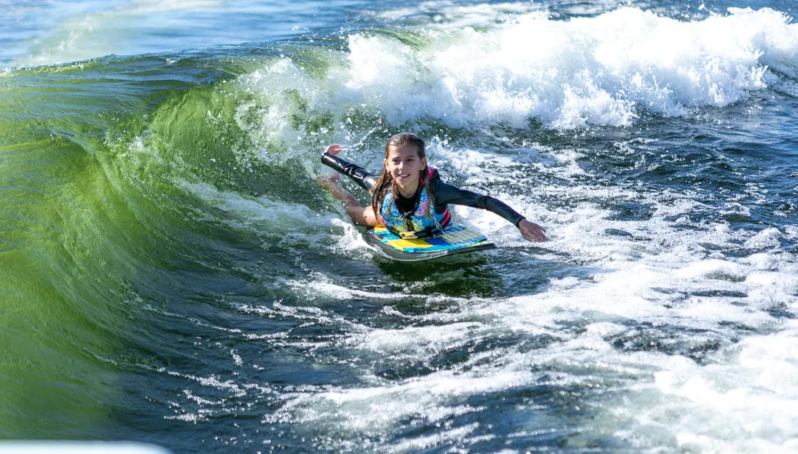 Ronix Sonic Skimmer Youth Wakesurf Board | Green Squidhawk