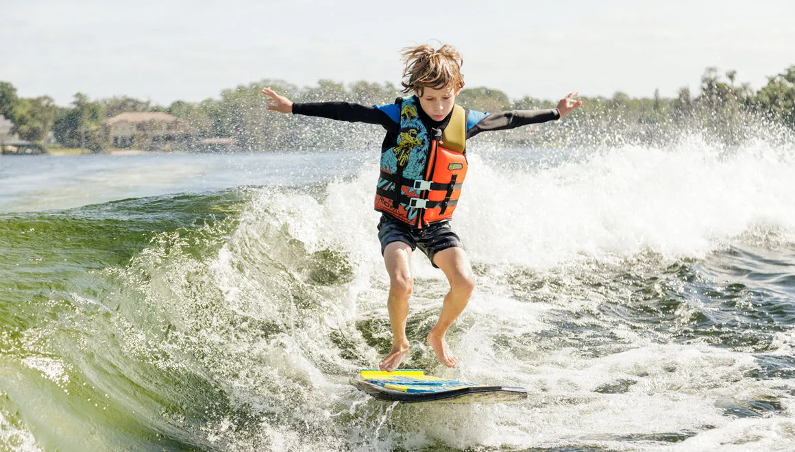 Ronix Sonic Skimmer Youth Wakesurf Board | Green Squidhawk