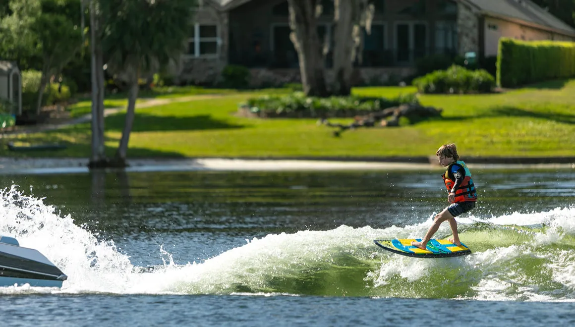 Ronix Sonic Skimmer Youth Wakesurf Board | Green Squidhawk