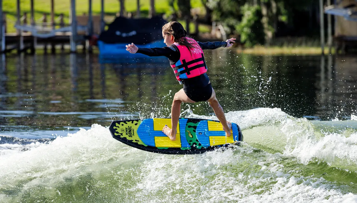 Ronix Sonic Skimmer Youth Wakesurf Board | Green Squidhawk