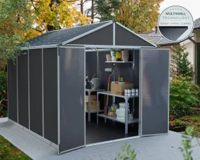 Rubicon™ ~8 ft. x 10 ft. Grey Storage Shed | Palram-Canopia