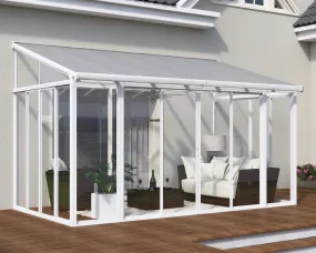 SanRemo™ 10 ft. x 14 ft. Solarium Patio Enclosure White Frame White Roof | Palram-Canopia