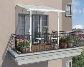Sierra™ Patio Cover 7.5 ft. x 7.5 ft. White Frame Clear Panels | Palram-Canopia