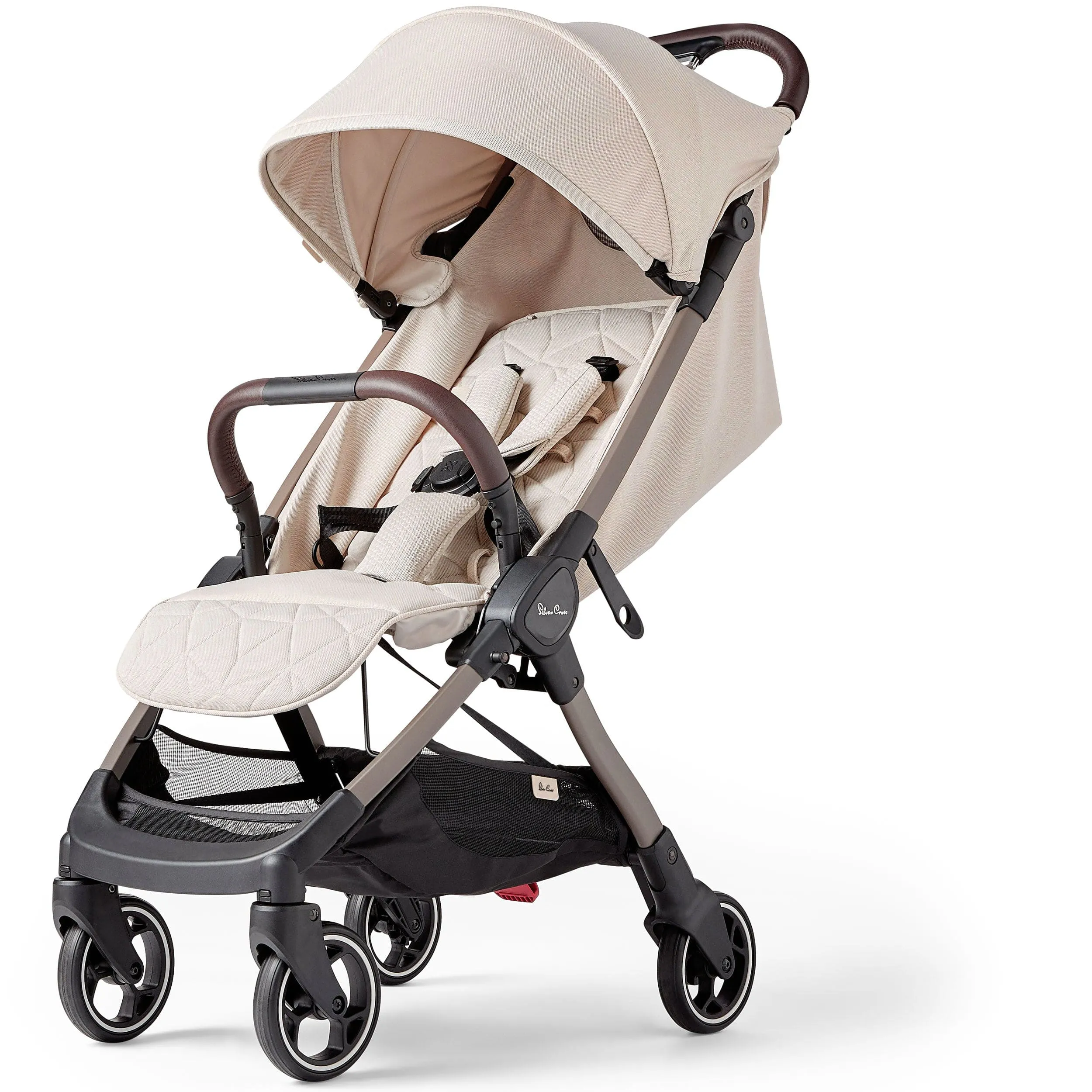 Silver Cross Clic Compact Stroller in Almond