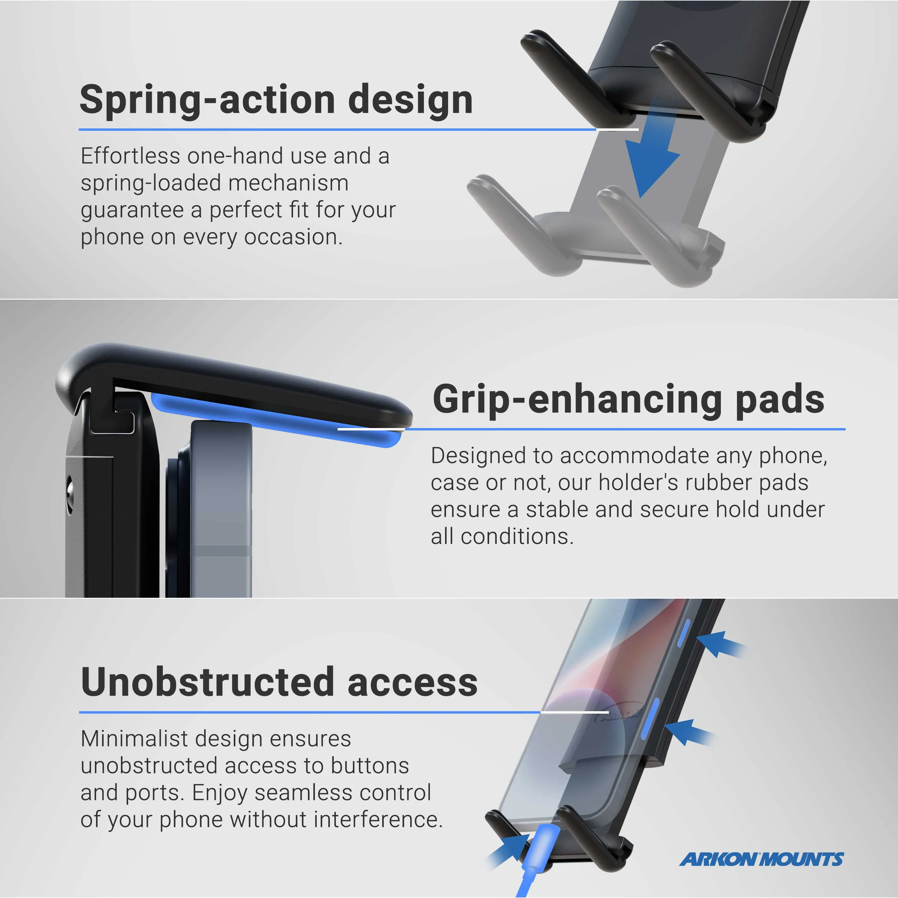 Slim-Grip® Ultra Heavy-Duty Drilled-Base Midsize Tablet Mount