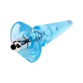 Slimline Beginners Vibrating Butt Plug - Blue