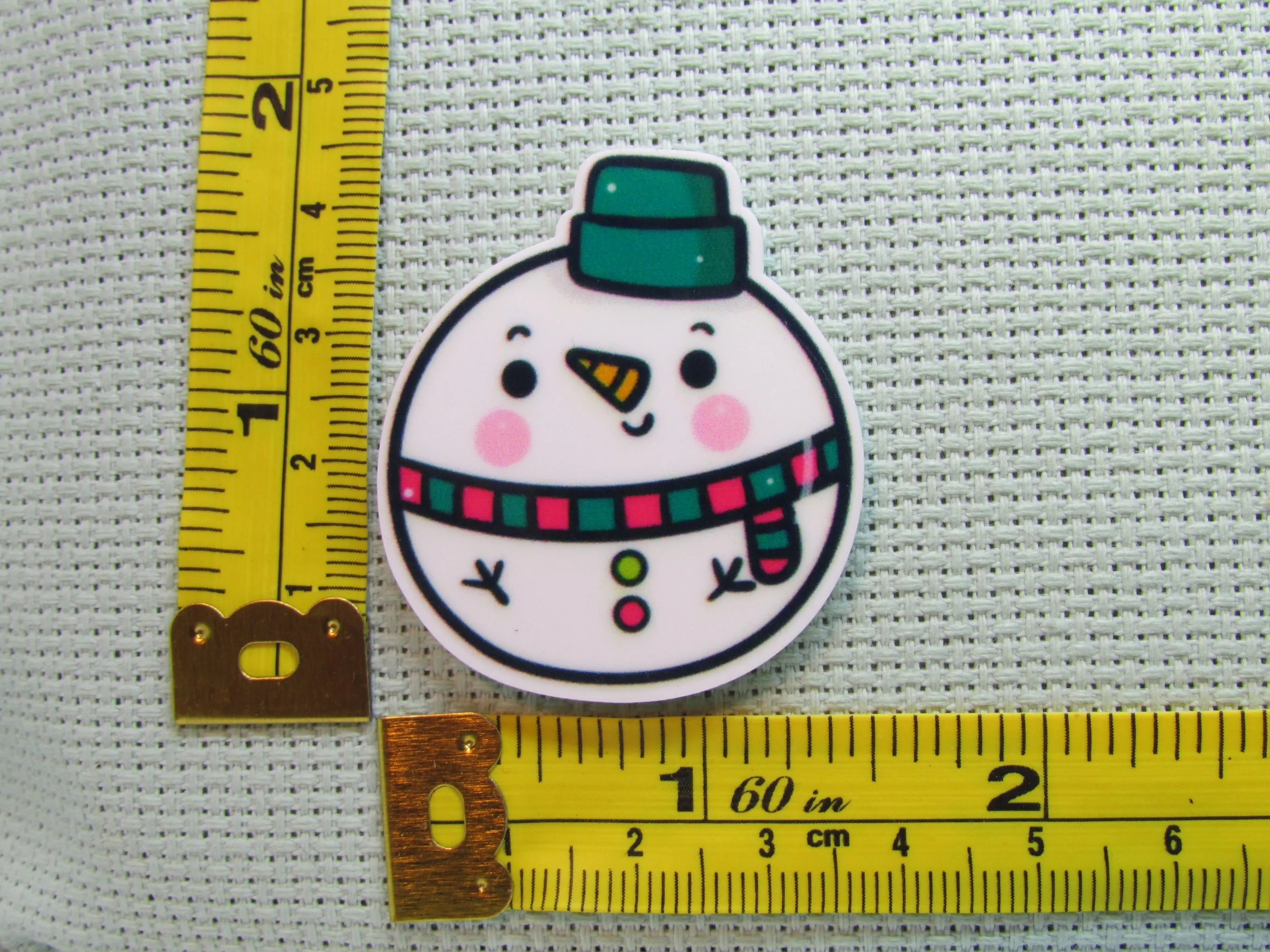 Snowman Christmas Ornament Needle Minder, Cover Minder, Magnet