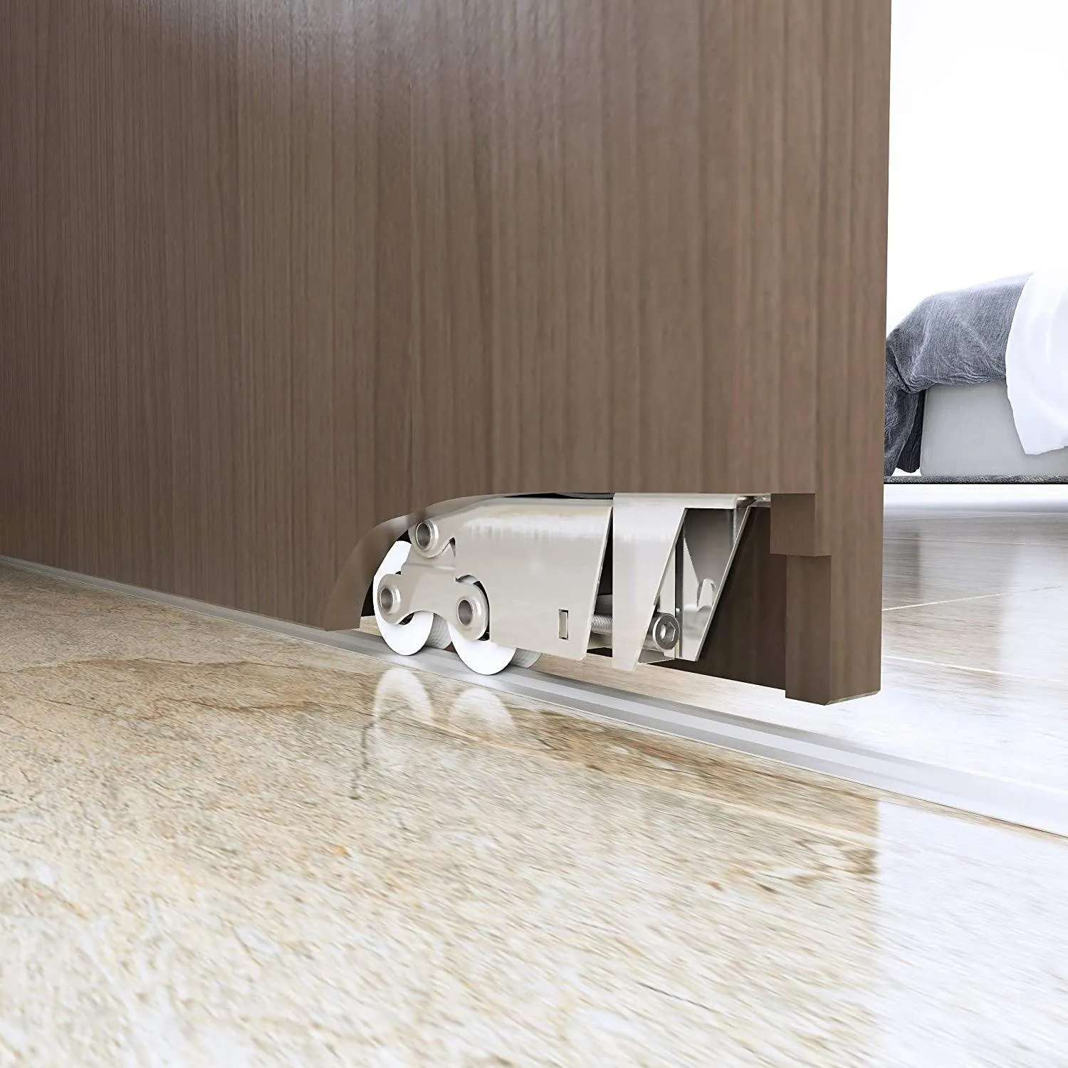 Soft-Closing Concealed / Sliding Barn Door Hardware Kit Mechanism