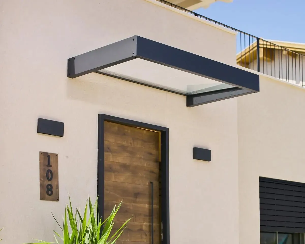 Sophia™ 1600 Door Awning  37" x 63" White Panels | Palram-Canopia