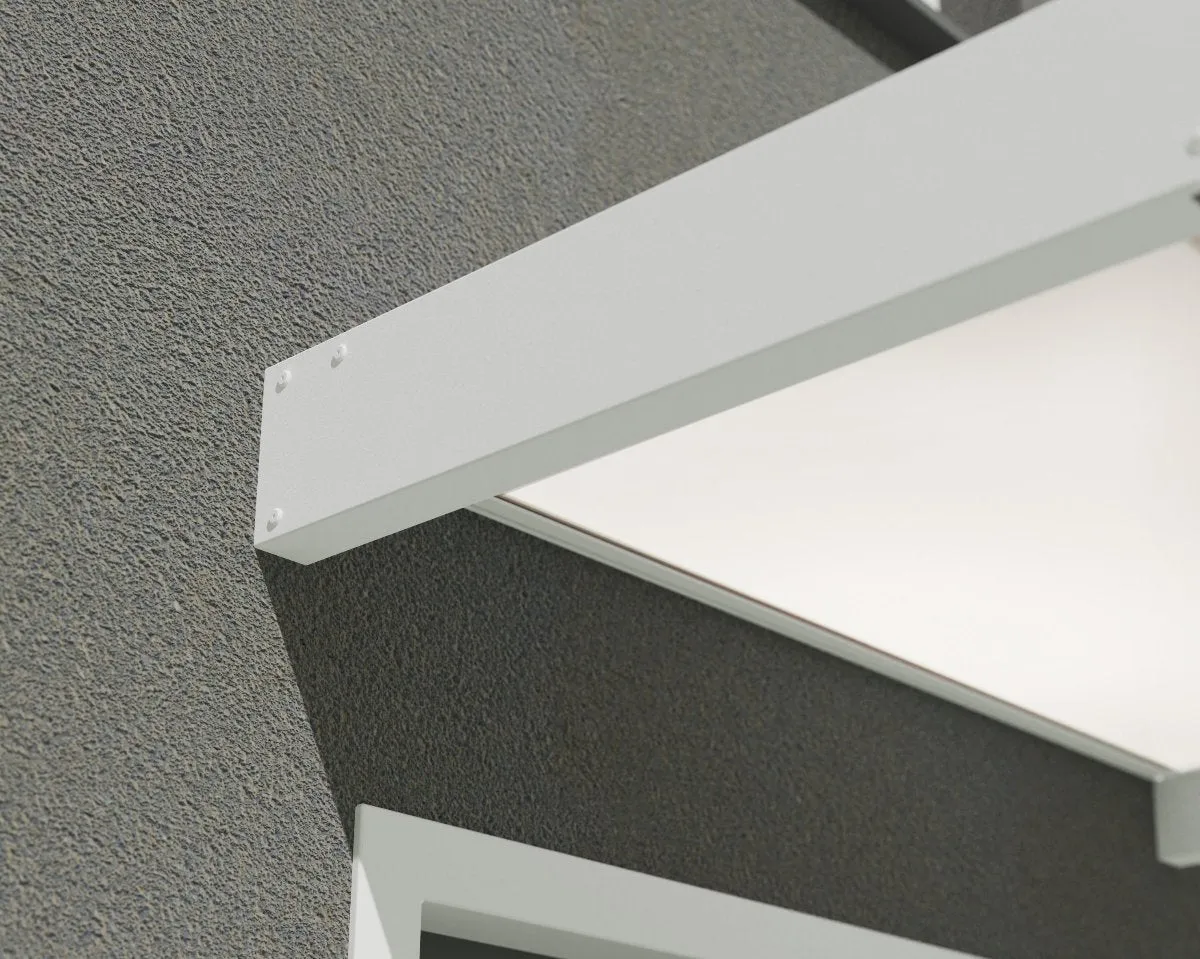 Sophia™ 2150 Door Awning  37" x 85" White Frame & Panels | Palram-Canopia