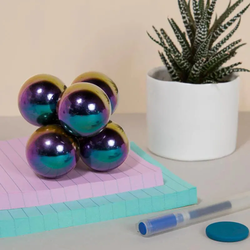 Speks Super Oil Slick Magnetic Balls 3.3cm Fidget Travel Toys 6pc 8yrs 