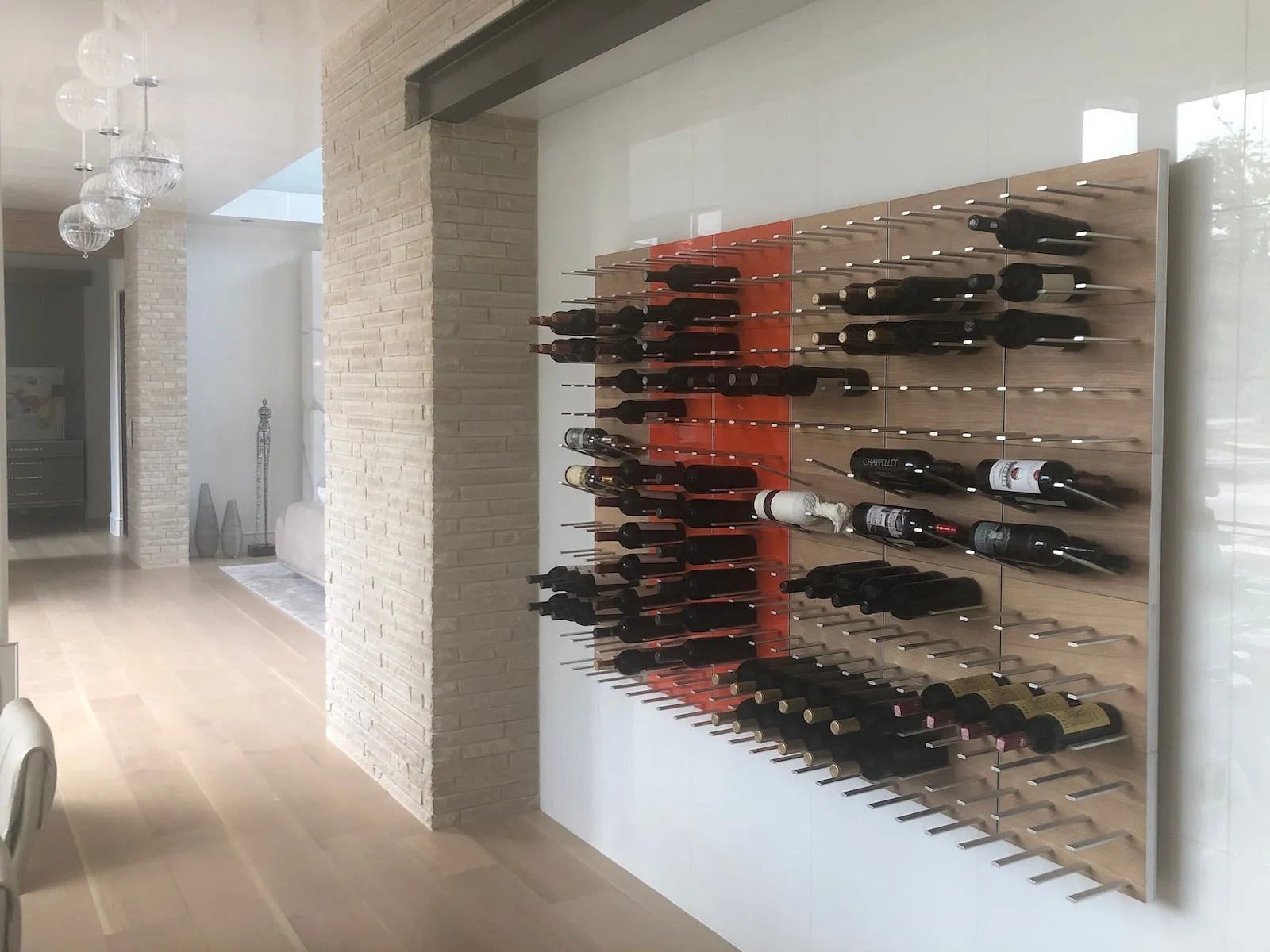 STACT Premier L-type Wine Rack - Oak & Silver