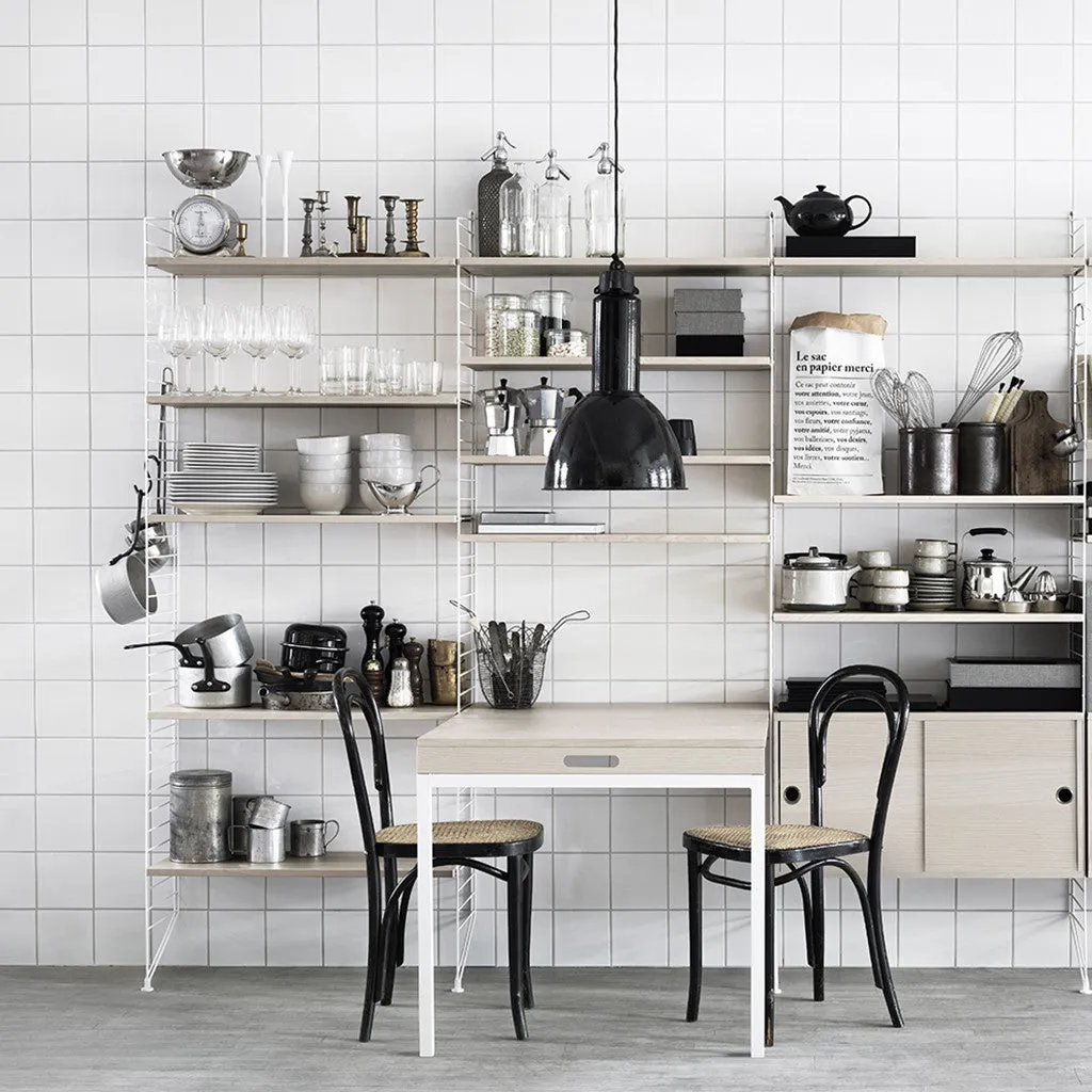 String Shelving - Sliding Door Cabinet