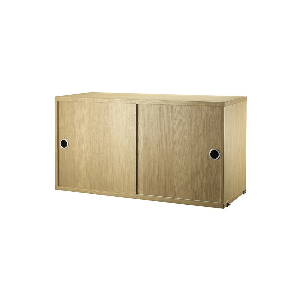 String Shelving - Sliding Door Cabinet