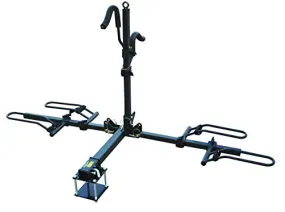 Stromberg Carlson BC-202BA 2-Bike Platform Style Hitch Mount Foldable Bike Rack with Bumper Adapter for 2" Hitch or RV Bumper