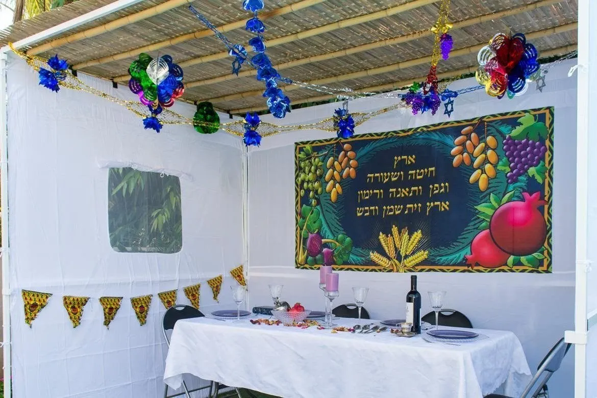 Sukkah Walls Gorgeous Mural Cotton Decorative Sukkah Walls