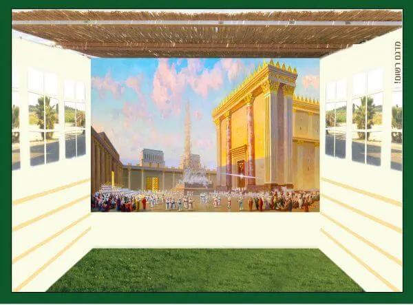 Sukkah Walls Gorgeous Mural Cotton Decorative Sukkah Walls