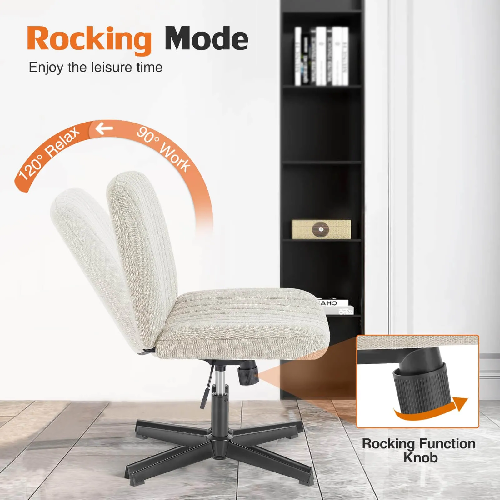 Sweetcrispy Ergonomic Swivel Office Chair with Lumbar Support