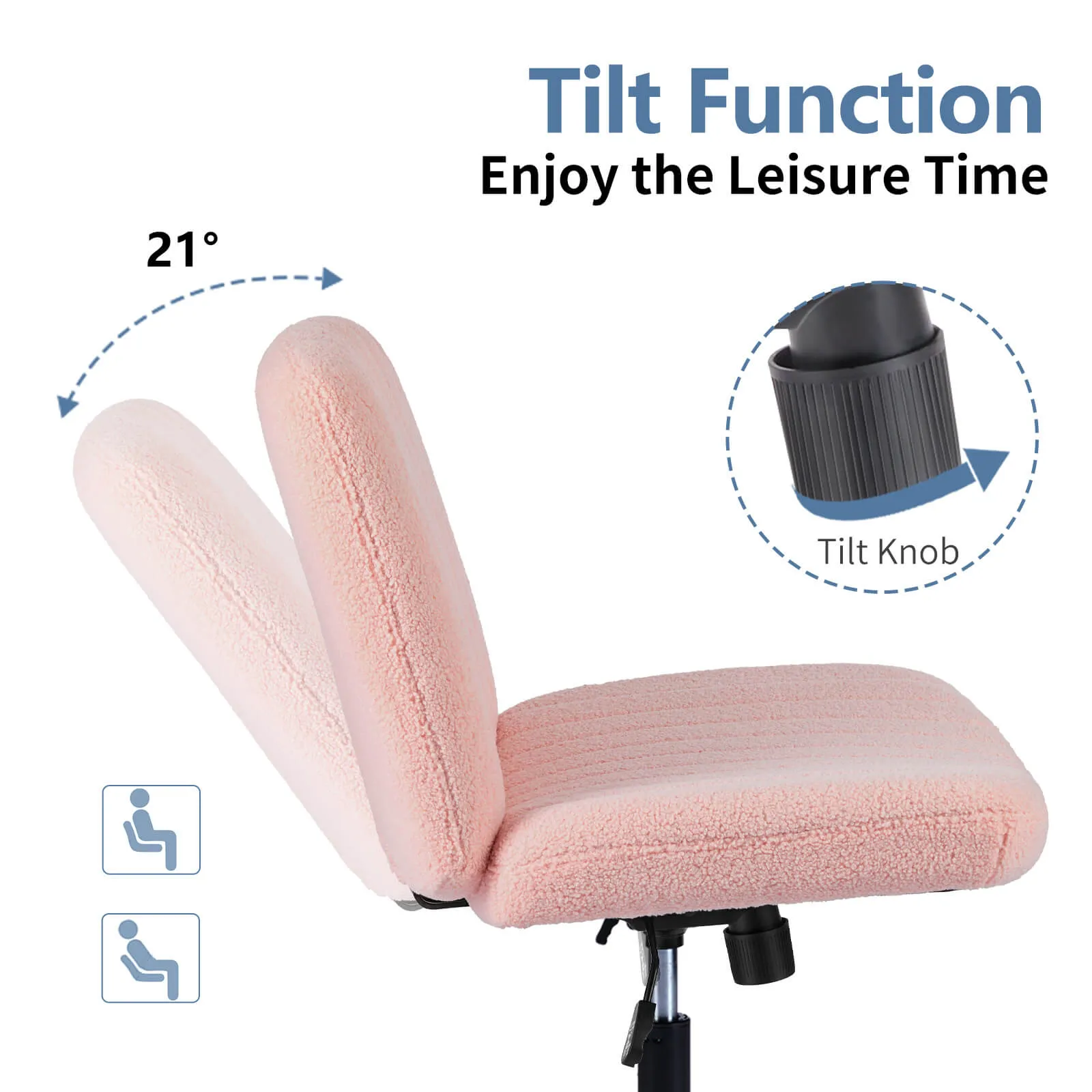 Sweetcrispy Ergonomic Swivel Office Chair with Lumbar Support