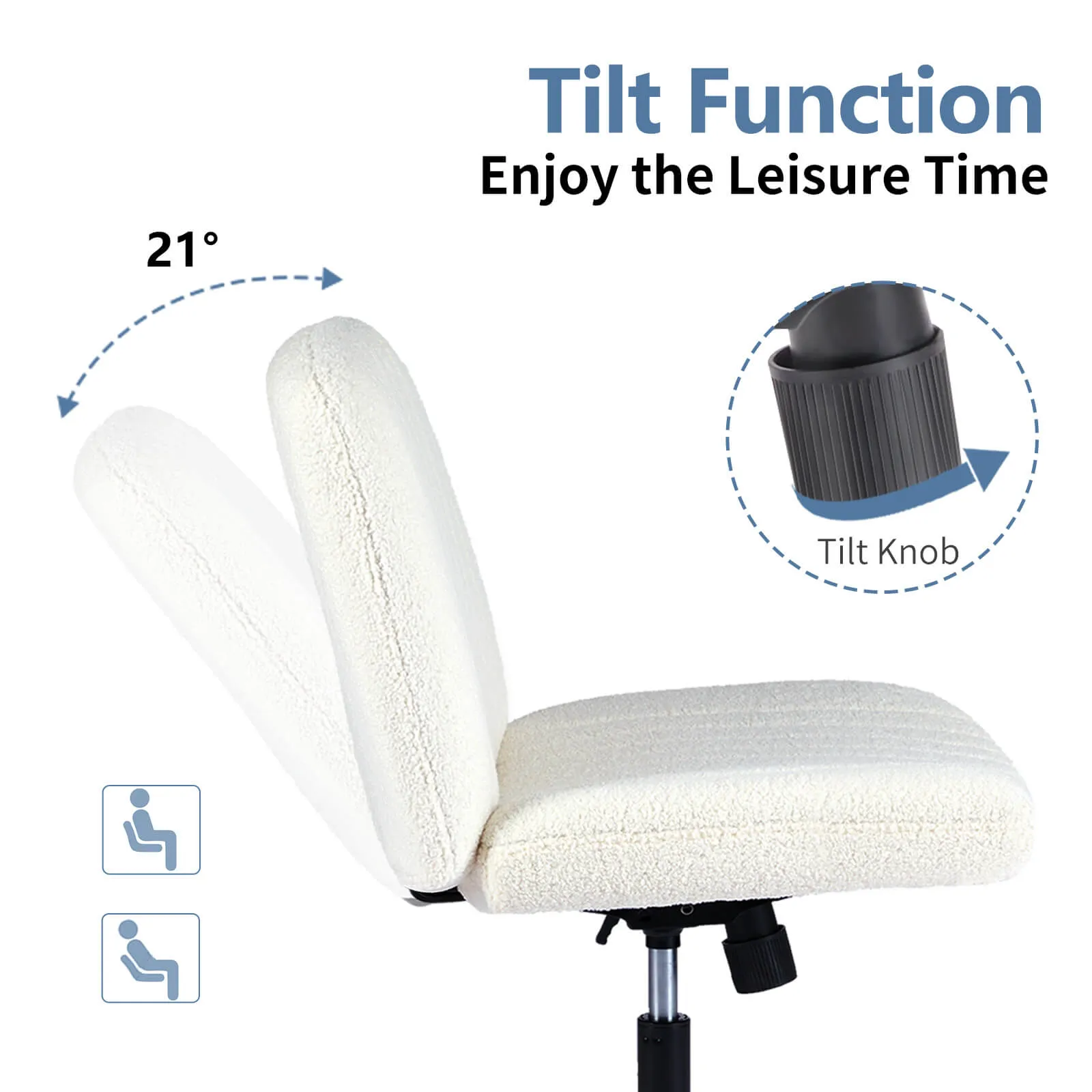 Sweetcrispy Ergonomic Swivel Office Chair with Lumbar Support