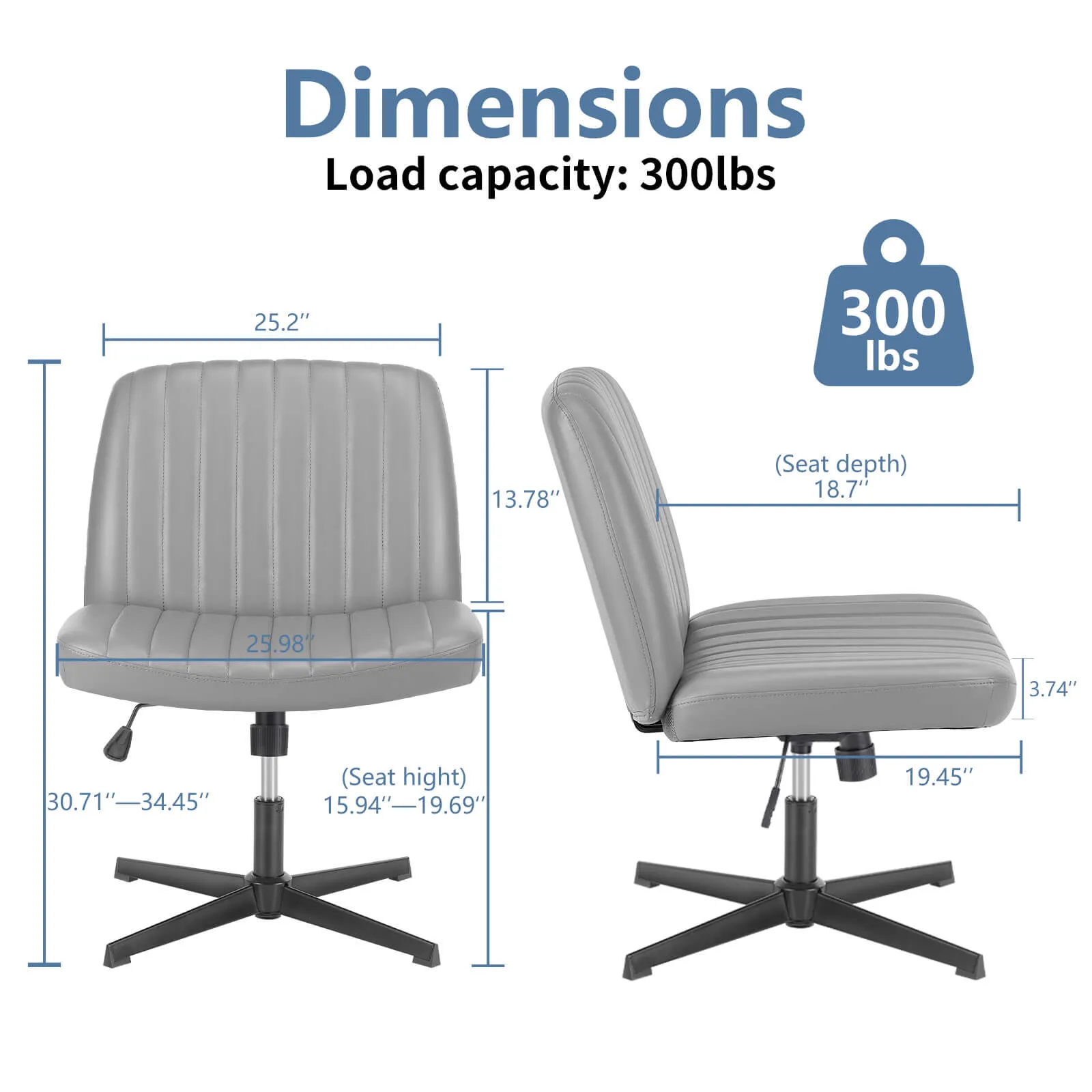 Sweetcrispy Ergonomic Swivel Office Chair with Lumbar Support