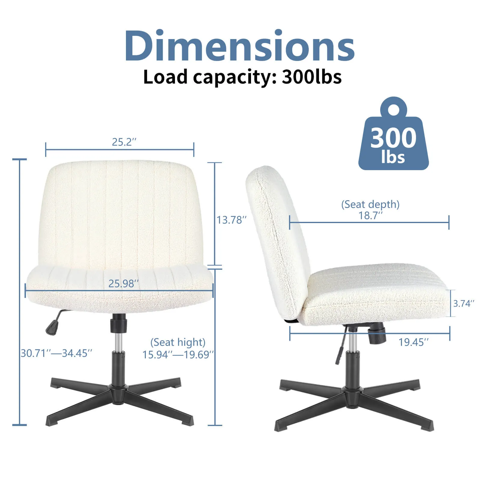 Sweetcrispy Ergonomic Swivel Office Chair with Lumbar Support