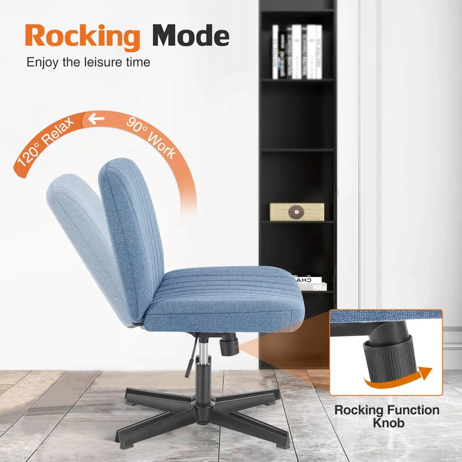 Sweetcrispy Ergonomic Swivel Office Chair with Lumbar Support