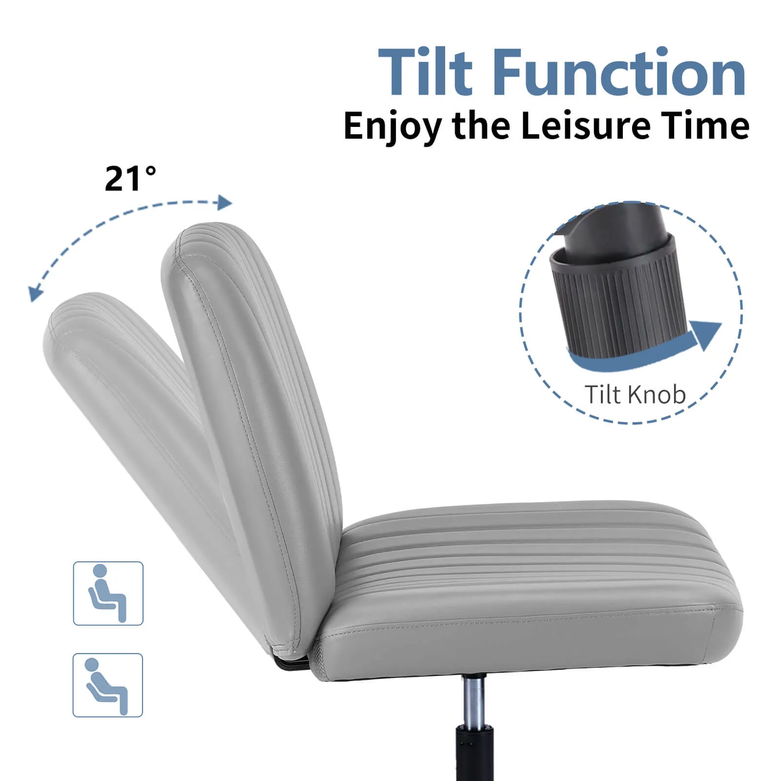 Sweetcrispy Ergonomic Swivel Office Chair with Lumbar Support