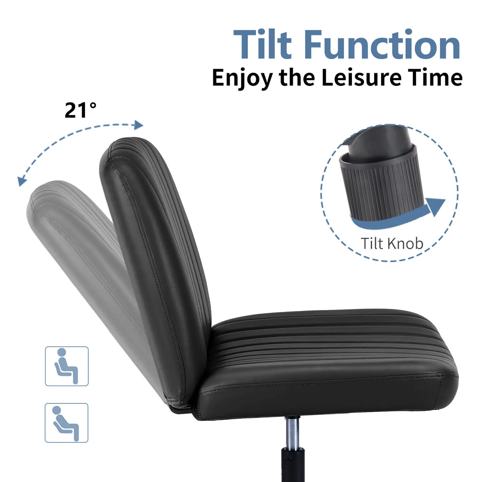 Sweetcrispy Ergonomic Swivel Office Chair with Lumbar Support