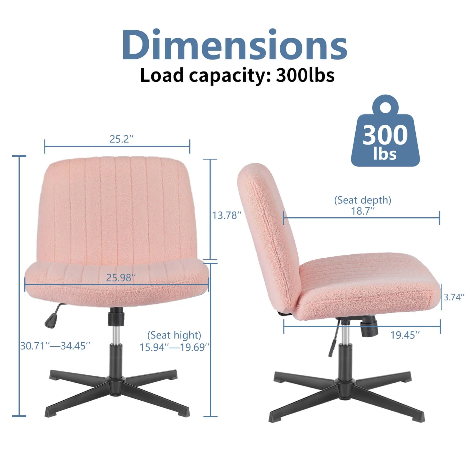 Sweetcrispy Ergonomic Swivel Office Chair with Lumbar Support