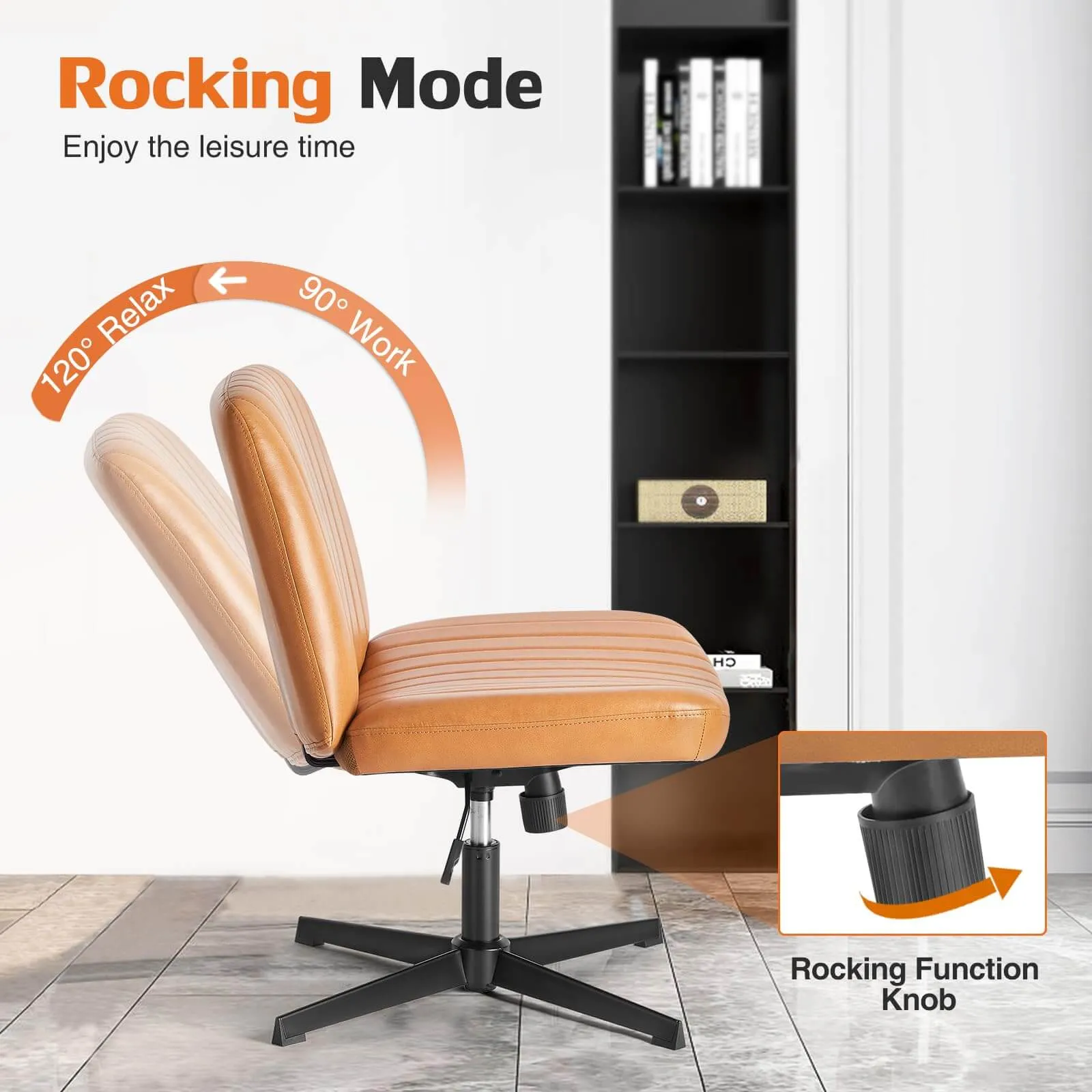 Sweetcrispy Ergonomic Swivel Office Chair with Lumbar Support