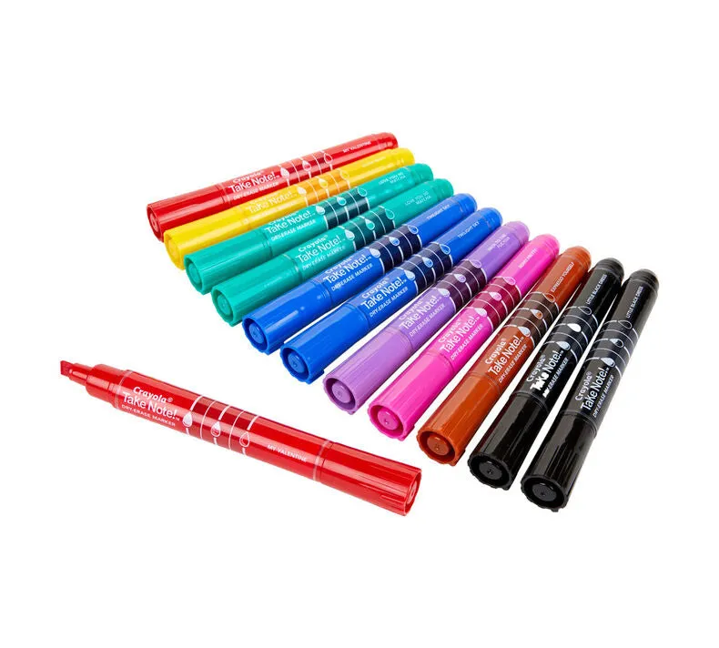 Take Note Colored Dry Erase Markers, 12 Count