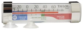 Taylor 5925N Fridge/Freezer Thermometer,-20 to 80 deg F, Analog Display, White :CD: QUANTITY: 1