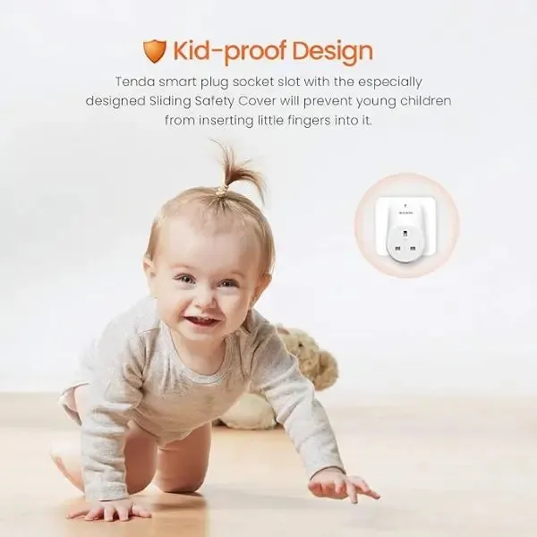 Tenda SP3 Smart Plug WiFi Timer Plug Compatible with Amazon Alexa & Google Home