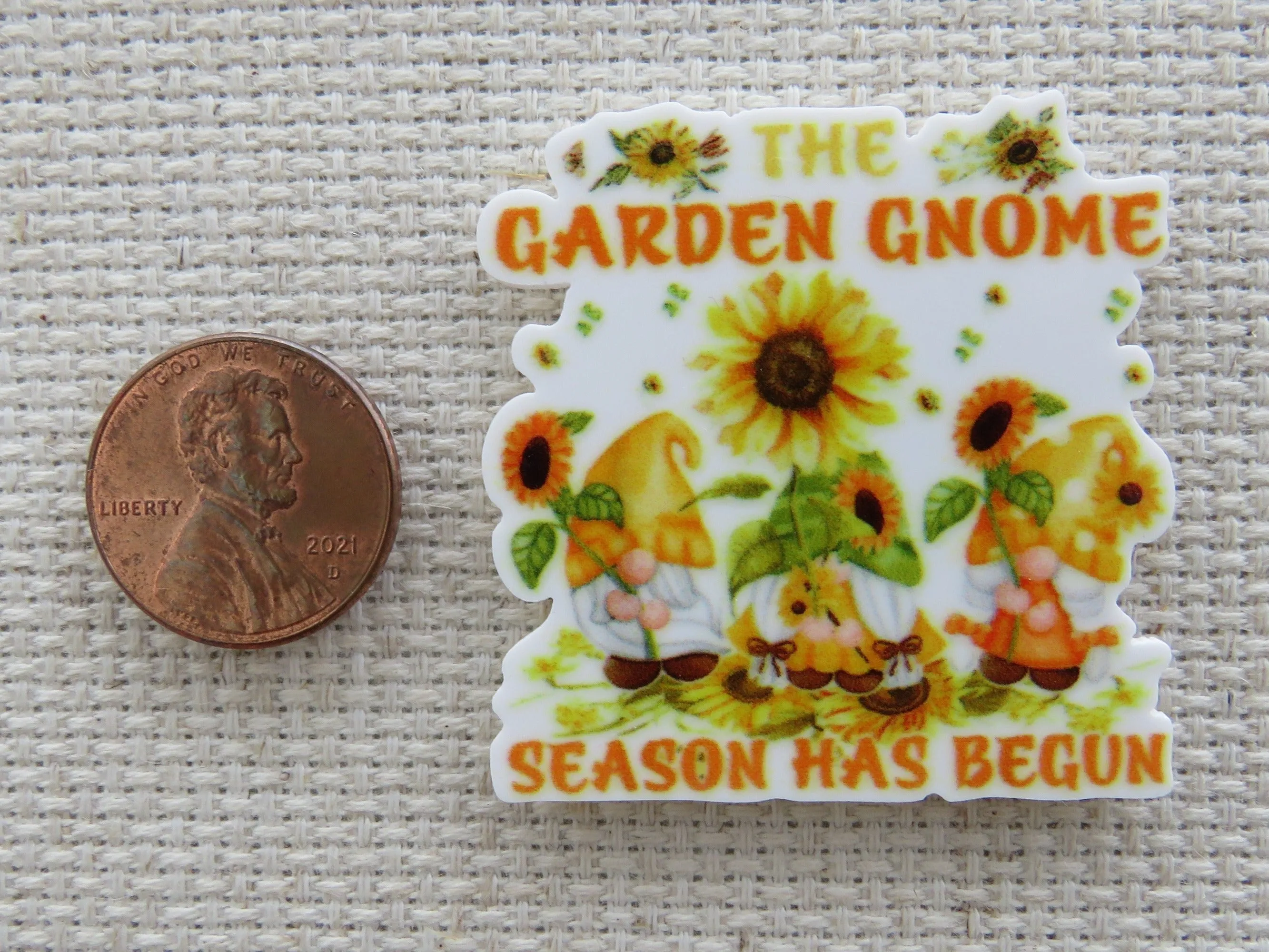The Garden Gnome Season Has Begun Needle Minder, Cover Minder, Magnet