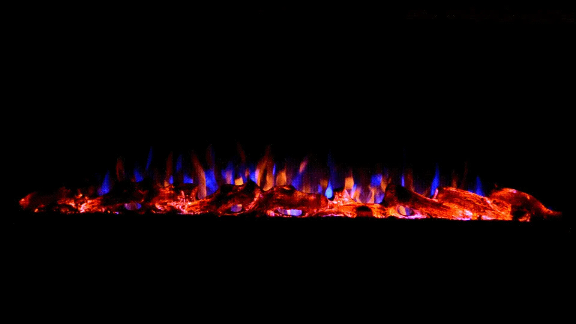 The Sideline 100 Inch Recessed Smart Electric Fireplace 80032