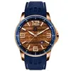 The Surfrider Koa Wood Watch - Rose-Gold/ Black Silicon