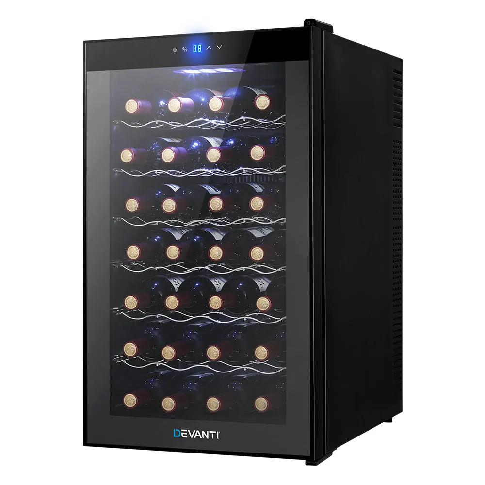 Thermo Electric Wine Cooling Fridge Storage Chiller Cooler Unit Shelves Cellar 28 Bottles