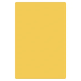 Thunder Group PLCB181205YW 18" x 12" Polyethylene Color Coded Cutting Board Yellow