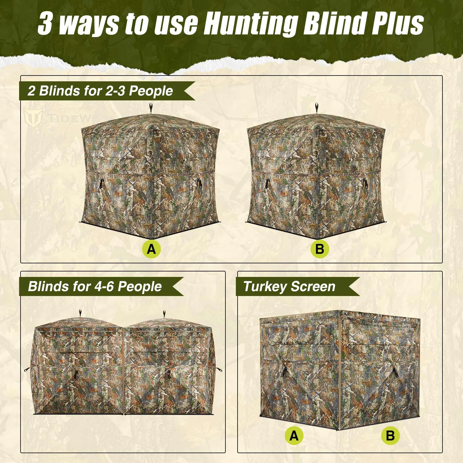TIDEWE See Through 3-in-1  Hunting Blind