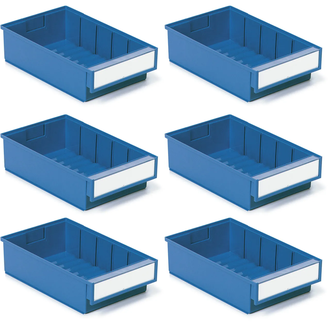 Treston Set of 6 Shelf bins, blue (11.81” x 7.32” x 3.23”)