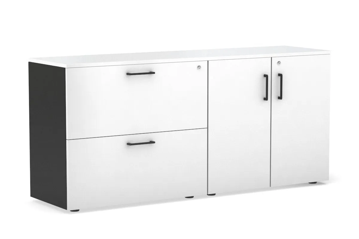 Uniform Small 2 Drawer Lateral File and 2 Door Cupboard